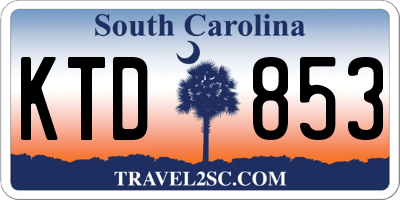 SC license plate KTD853