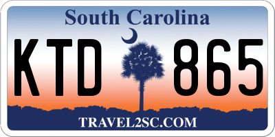 SC license plate KTD865