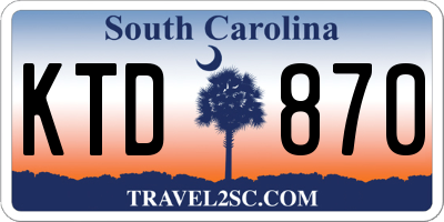 SC license plate KTD870