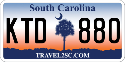 SC license plate KTD880
