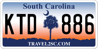 SC license plate KTD886