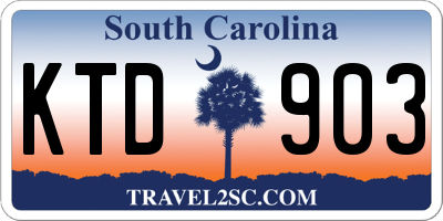 SC license plate KTD903