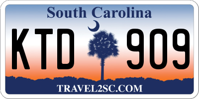 SC license plate KTD909