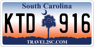 SC license plate KTD916