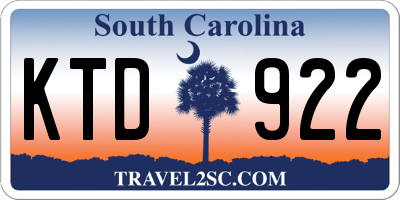 SC license plate KTD922