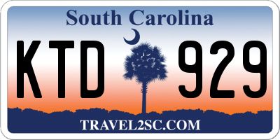 SC license plate KTD929