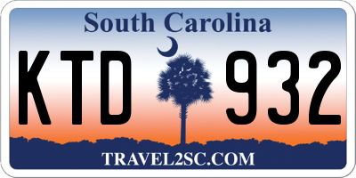 SC license plate KTD932