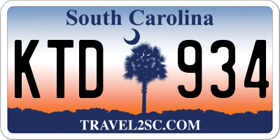 SC license plate KTD934