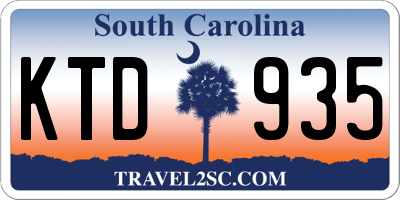 SC license plate KTD935