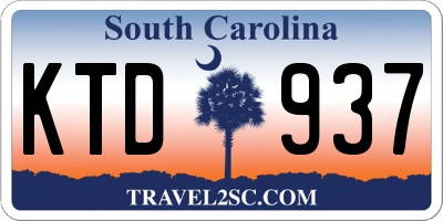 SC license plate KTD937