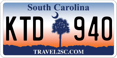 SC license plate KTD940