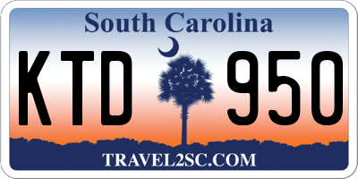 SC license plate KTD950