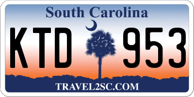 SC license plate KTD953