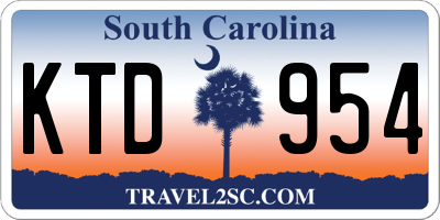 SC license plate KTD954