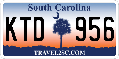 SC license plate KTD956