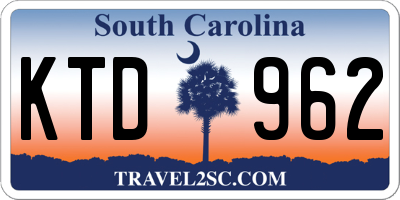 SC license plate KTD962