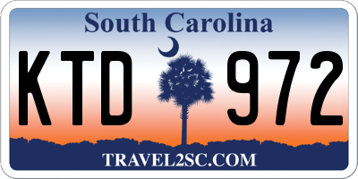 SC license plate KTD972