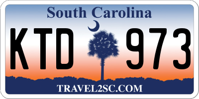 SC license plate KTD973