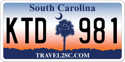 SC license plate KTD981