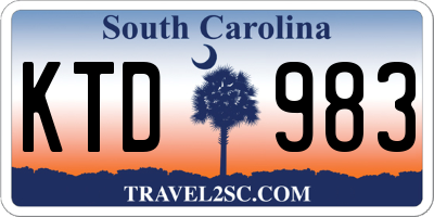 SC license plate KTD983