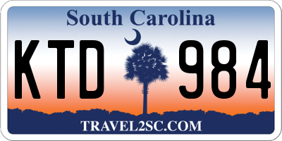 SC license plate KTD984