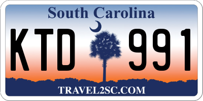 SC license plate KTD991