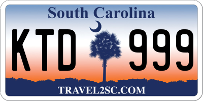 SC license plate KTD999