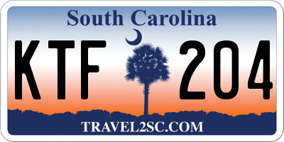 SC license plate KTF204