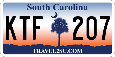 SC license plate KTF207