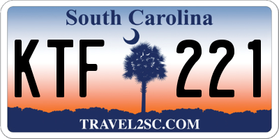 SC license plate KTF221