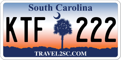 SC license plate KTF222