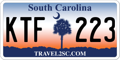 SC license plate KTF223