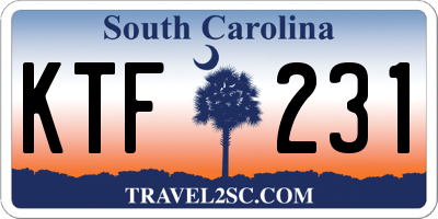 SC license plate KTF231