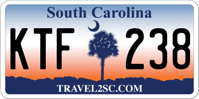 SC license plate KTF238