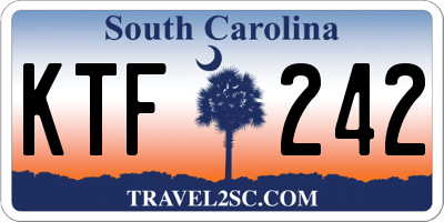SC license plate KTF242