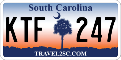 SC license plate KTF247