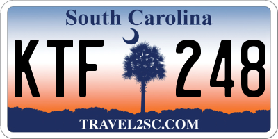 SC license plate KTF248