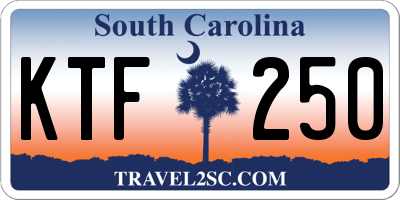 SC license plate KTF250