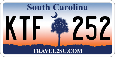 SC license plate KTF252