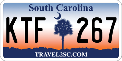 SC license plate KTF267