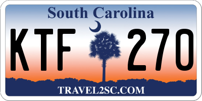 SC license plate KTF270