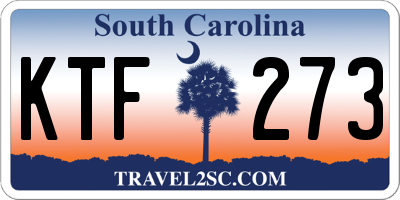 SC license plate KTF273