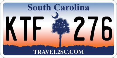 SC license plate KTF276
