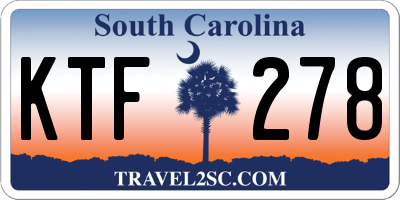 SC license plate KTF278