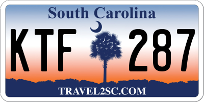 SC license plate KTF287