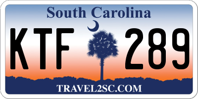 SC license plate KTF289