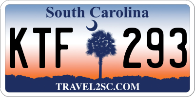 SC license plate KTF293