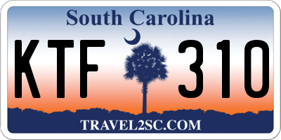 SC license plate KTF310