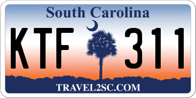 SC license plate KTF311