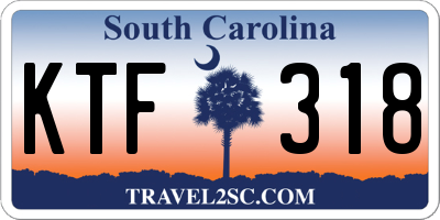 SC license plate KTF318